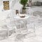 White Cast Aluminum Patio Chairs Set of 4 with Ergonomic Armrests and Adjustable Feet